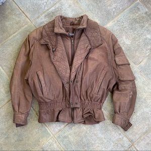 Vintage Brown Bomber Jacket